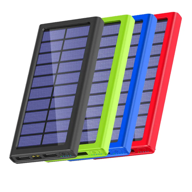 Kitway-cargador Solar portátil ultradelgado, batería externa de aluminio, para exteriores