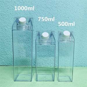 BPA Free Eco-Friendly 1L Leak-Proof Disposable Plastic <b>Milk</b> <b>Box</b> & Juice Bottle with Direct Drinking Straw for Party Use - Product Image 6