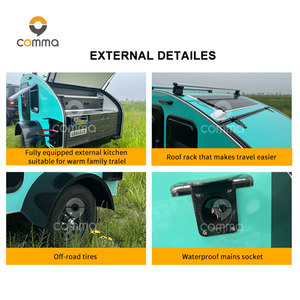 Remorque de <span class=keywords><strong>camping</strong></span> en forme de larme à faible coût, caravanes de voyage économiques, <span class=keywords><strong>camping</strong></span>-car pas cher de moins de 750 kg, sans immatriculation séparée - Product Image 3