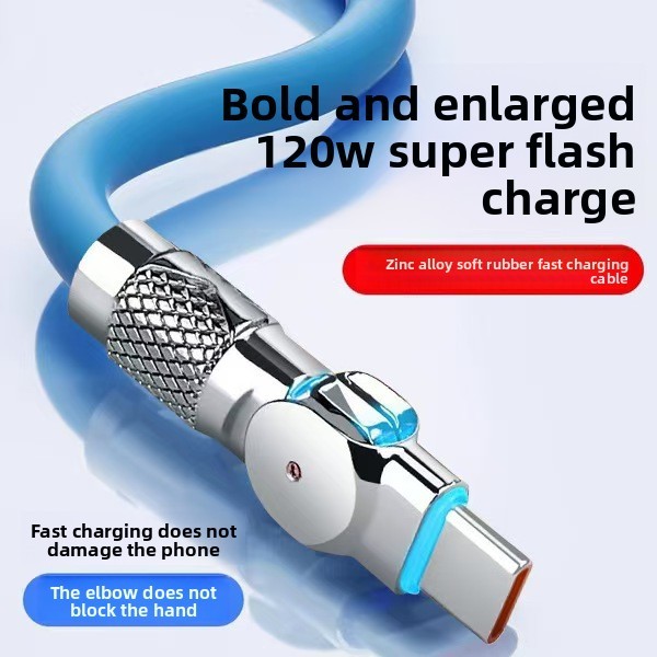 Data Cable Wholesale 120W Super Flash Charge USB-A to Type-C Data Cable