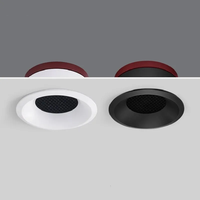 Plafonniers LED encastrés ultra-minces en aluminium anti-éblouissement 9W/12W/15W/18W/20W, dimmables, COB, AC90-260V, garantie 5 ans