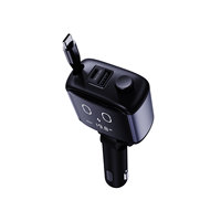 GXYKIT GC21 PD 65W Pengisi Daya Cepat Adaptor Pemantik Rokok Mobil dengan 3 Port USB Tipe C Maks 60W Lampu Indikator LED 12-24V