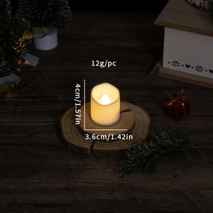 Bougie chauffe-plat <span class=keywords><strong>LED</strong></span> à piles, lumière chaude électrique, <span class=keywords><strong>pour</strong></span> anniversaire, mariage, Halloween, Noël, <span class=keywords><strong>lampe</strong></span> de décoration de fête - Product Image 6