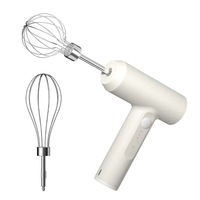Mixeur portable sans fil en acier inoxydable, écologique, batteur à œufs de remplacement professionnel pour cuisine, mélangeur à main avec poignée en plastique, lavage à la main