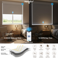 Stores enrouleurs électriques occultants complets motorisés Henglics intégrés, intelligents, compatibles avec la maison intelligente, WiFi, Alexa, Google, Tuya, Zigbee, en polyester