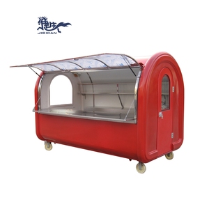 Kiosque mobile pour en-cas en acier inoxydable JX-FR280A avec équipement de cuisson au gaz/électrique et roues à vendre - Product Image 2