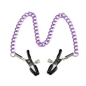 Pinzas Metálicas para Pezones con Cadena, Restricción de Senos, Bondage, Coqueteo, Clip para Clítoris, para Hombre y Mujer - Product Image 1