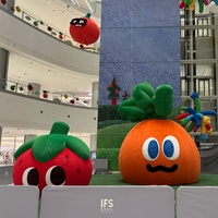 Mascotte géante gonflable de 6,6 m en forme de carotte de dessin animé, tomate, pomme, modèle publicitaire gonflable de fruits et légumes, promotion alimentaire gonflable