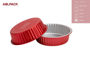 Assiettes jetables emballage de restauration rapide <span class=keywords><strong>frites</strong></span> rondes en aluminium conteneur moule Support pour animaux de compagnie accepter la nourriture plateaux <span class=keywords><strong>à</strong></span> emporter - Product Image 4