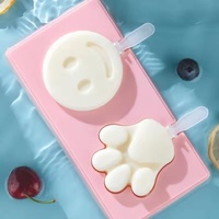 Moule à glace et à bâtonnets en silicone de qualité alimentaire, sans BPA, écologique, personnalisable avec logo, dessin animé, pour enfants, compatible lave-vaisselle