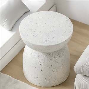 <span class=keywords><strong>Table</strong></span> de jardin en faux terrazzo blanc, uniquement adaptée à votre jardin, mais également adaptée aux espaces de vie comme <span class=keywords><strong>table</strong></span> d'appoint - Product Image 5