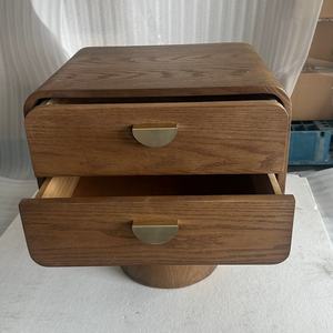 Vente en gros de table de chevet en bois à 2 tiroirs, forme minimaliste, mobilier de chambre traditionnel pour salon, hôtel - Product Image 4