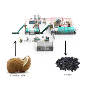 Beston nhóm Nhà Máy Giá giấy chứng nhận CE vỏ dừa liên tục quay trống than carbonization lò