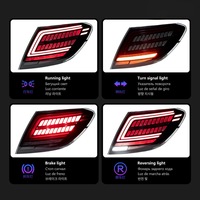 Nouvel ensemble de feux arrière Mercedes-Benz Classe C W204 2007-2013 E260, clignotants séquentiels LED modifiés effet écailles de dragon