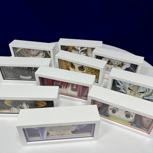2024 venta al por mayor dormitorio 3D decorado luz de noche nuevos diseños motosierra hombre papel tallado lámpara Demon Slayer Luz de negocios - Product Image 6