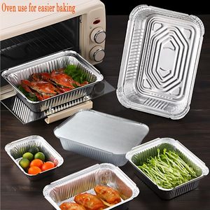 260ml/8.79oz <b>Small</b> Food Packaging Aluminum Foil <b>Container</b> Food-grade Foil Takeout Box With Lids - Product Image 4