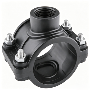 Raccord de serrage PNTEK en PP haute durabilité avec/sans anneau métallique en fer 20*1/2-110*3 et <span class=keywords><strong>125</strong></span>*1/2-315*4 pour l'alimentation en eau - Product Image 1