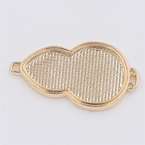 diy jewelry accessories, <strong>earrings</strong>, necklaces, concave <strong>hardware</strong>, empty base, , gourd, filigold, emerald, veneer, Song Jinjin - Product Image 3