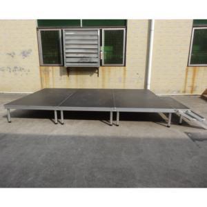 Aluminum Modular Outdoor Stage with Easy Assembly Non-Slip Platform Wood Frame-Portable <b>DJ</b> <b>Desk</b> for Events - Product Image 1