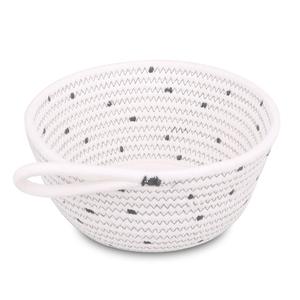 Panier <span class=keywords><strong>de</strong></span> rangement multifonctionnel et écologique en <span class=keywords><strong>corde</strong></span> <span class=keywords><strong>de</strong></span> coton, motif cercle moderne brodé à pois, personnalisable - Product Image 1
