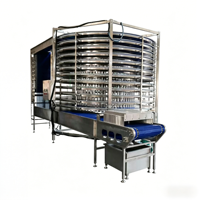 Tour de refroidissement automatique multicouche en spirale pour pain, toast, pizza et gobelets en papier – Système de refroidissement industriel en acier inoxydable
