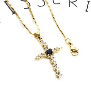 2025ใหม่สร้อยคอทองคำเก๋ไก๋ประดับจี้เพทายคิวบิกเซอร์โคเนียเซอร์โคเนีย - Product Image 3
