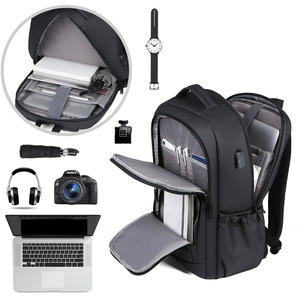 Mochila para Portátil Personalizada para Hombre, Gran Capacidad, Negra, con Carga USB, Impermeable, Resistente, de Oxford, para Viajes, Escuela, Negocios - Product Image 4