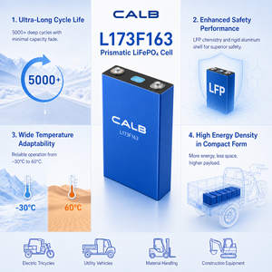 Cellule de batterie LiFePO4 CALB 163Ah 3.2V Grade A EUCAR Niveau 2 Sécurisée Testée aux vibrations thermiques et à l'épreuve de la compression 5000cls pour véhicules électriques - Product Image 4