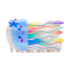 Pinces à <span class=keywords><strong>cheveux</strong></span> à l'acide acétique imprimées de dessins animés colorés pour femmes et filles - Product Image 2