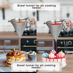 Atacado 1L Vela Pistão Funil Aço Inoxidável mão funil de cera Pancake Cupcake Batter Dispenser - Product Image 4