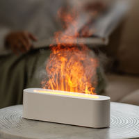 Diffuseur d'huiles essentielles 5V le plus vendu, veilleuse LED 7 couleurs, diffuseur d'arômes USB effet flamme, humidificateur d'air ultrasonique pour la maison