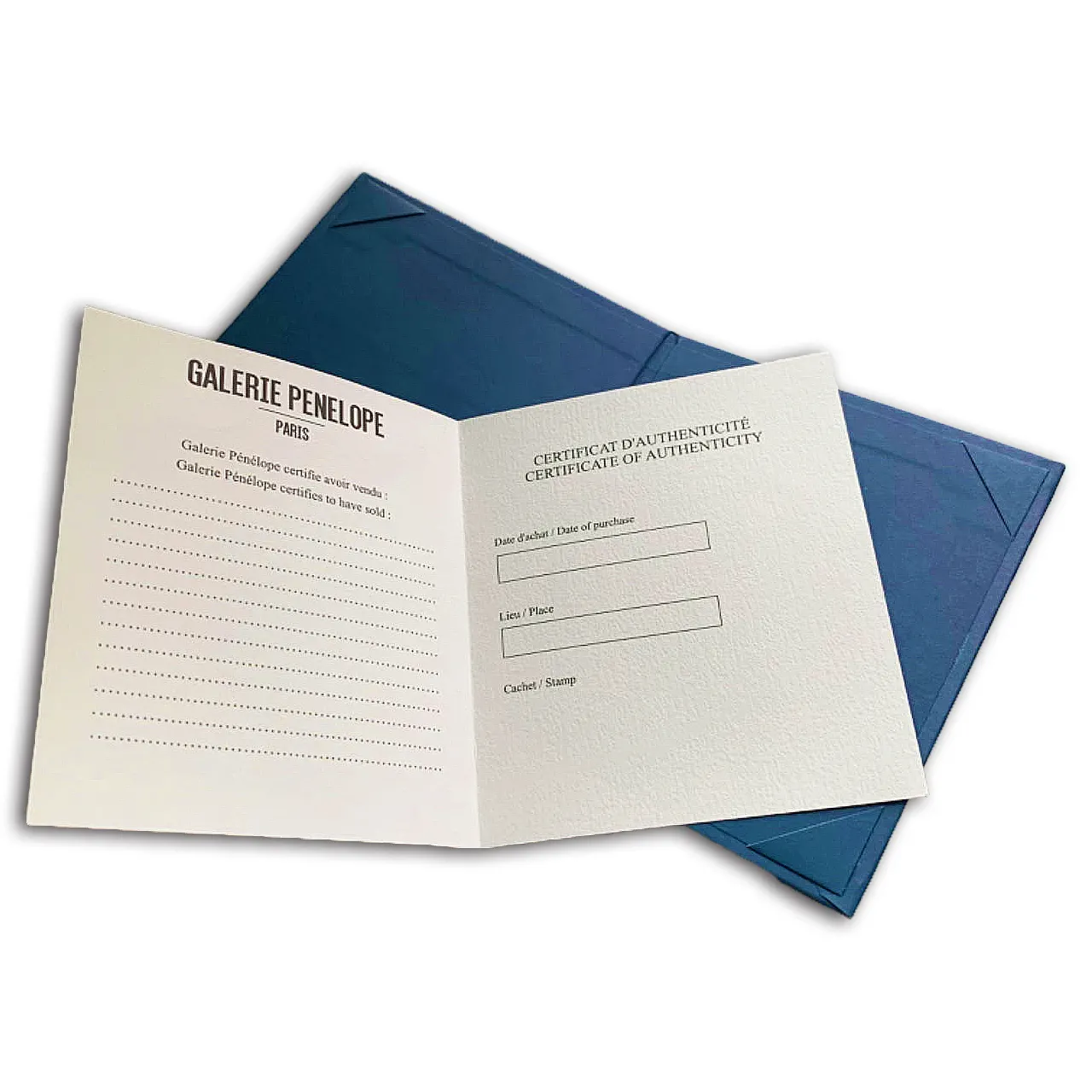 Individueller spezieller Papierumschlag Zertifikat für Schmuck Kunstwerk Unternehmensname Karte Einladungsumschlag Zertifikatsbrief