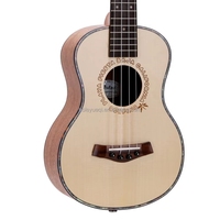 Ukulélé ténor 26 pouces pour débutants et professionnels, table en épicéa massif, 4 cordes acoustiques, finition mate, fabrication chinoise, OEM, logo personnalisé