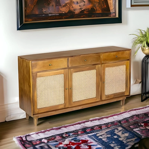 Buffet Jodhpuri Woods Crasly Can avec structure en bois de manguier massif, design élégant, finition durable et grand espace de rangement - Product Image 4