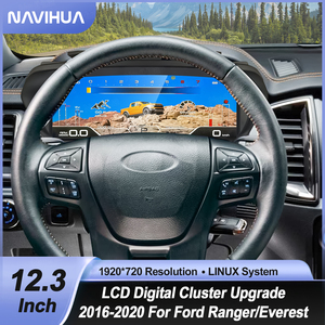 Navihua Nhà Máy Giá Xe Đồng Hồ Tốc Độ Kỹ Thuật Số Đo Đa Phương Tiện Máy Nghe Nhạc Linux Hệ Thống Mới Cho <span class=keywords><strong>Ford</strong></span> Ranger/ Everest 2016-2020 - Product Image 2