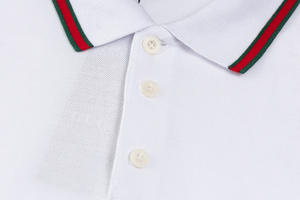 Buena calidad 100% algodón hombres para Polos ligeros transpirables Color sólido manga corta Tops bordado solapa de punto - Product Image 6