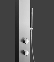 Colonne de douche extérieure chaude et froide en acier inoxydable 304/316, douche de piscine sur pied S315