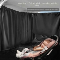 Rideau de confidentialité pour voiture en tissu Oxford noir, style minimaliste, épais et opaque, pare-soleil avant et arrière, pour l'intérieur de la voiture de bébé