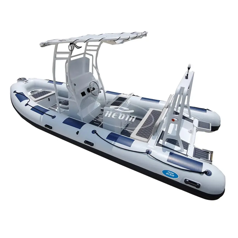 20ft center console boat botes de pesca semi rigid hull inflatable fishing rib boat 580 with TOP