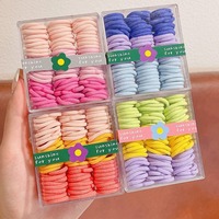 Lot de 90 élastiques à cheveux colorés pour enfants, bandeaux élastiques mignons pour tresses, accessoires pour cheveux de filles