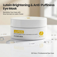 Masque pour les yeux bio à la luteine cristalline, vitamine E, niacinamide, éclaircissant, raffermissant, anti-poches, anti-âge, sans silicone, sans parabène