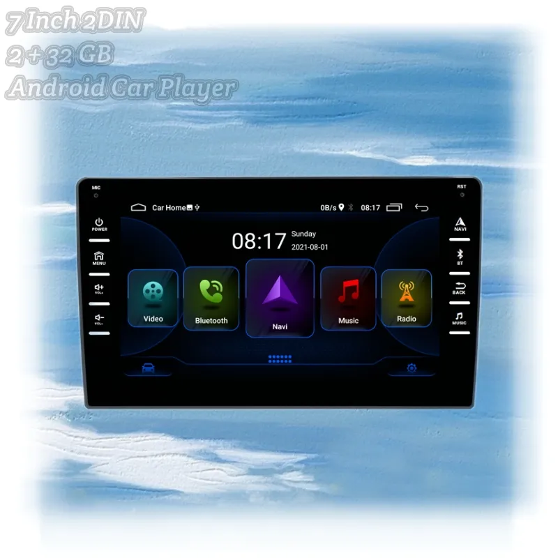 Elektronik Otomatis 9 ''2 DIN 8 + 128 GB GPS Tracker OBD Sistem Mengemudi Aman AUX EQ Android Mobil Radio