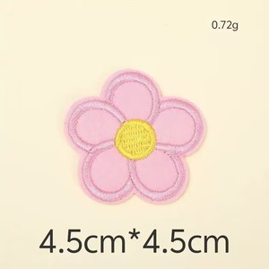 แผ่นปักลายดอกไม้ ผ้าฝ้ายโพลีเอสเตอร์ สำหรับตกแต่งเสื้อผ้า DIY - Product Image 3