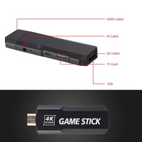 G10 Retro Game-Stick Classic Games X2 9 émulateurs intégrés 4K 2.4G Contrôleur sans fil Plug and Play pour console de jeu d'arcade TV