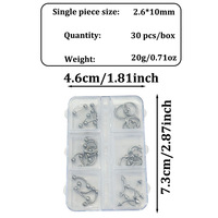 Qianya Vente en gros 6 grilles Vintage Cross Nail Charms-Gothique Punk Metal Nail Art Accessoires
