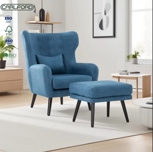 CARLFORD Einzelsofa-Sessel-Set mit Chaiselongue, Wohnzimmer-Ottomane, Fußstütze, Akzentsessel für den Hotelgebrauch, Großhandel mit Wohnmöbeln - Product Image 1