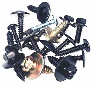 Kit de tornillos de cubierta de cabeza hexagonal de tornillo autorroscante de guardabarros/parachoques de coche negro - Product Image 2