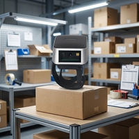Escáner de Código de Barras QR Inalámbrico Portátil, Buen Lector de Dedos para Inventario con Interfaz USB, Producto en Stock