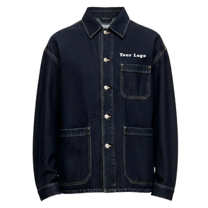 Men's Classic Denim Jacket Regular Fit Acid Wash Cotton Button Closure Casual Style Embroidery Logo Winter Wear Eco-Friendly - Product Image 1