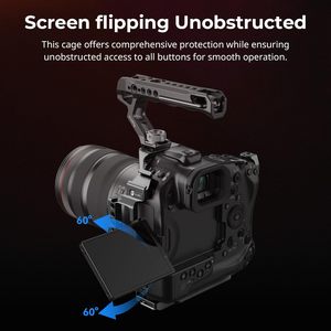 Jaula de protección completa SmallRig 5413 para <span class=keywords><strong>Canon</strong></span> <span class=keywords><strong>R1</strong></span> con soporte de zapata fría desmontable y placas de liberación rápida con orificios ARRI de 1/4"-20 y 3/8"-16 - Product Image 3